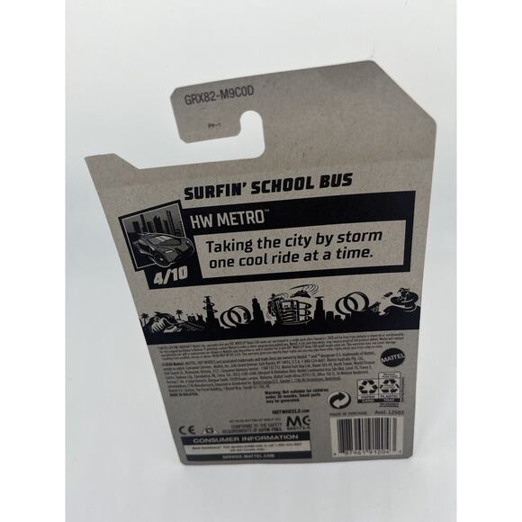 2020 Hot Wheels SURFIN' SCHOOL BUS HW Metro Series 4/10 - Picture 4 of 6